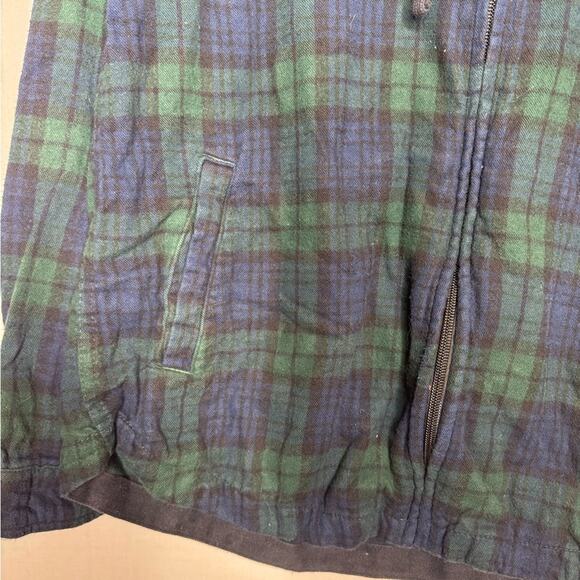 L L Bean Womens Scotch Plaid Full Zip Flannel Hoodie Shirt Shacket Chore Cabin - Picture 5 of 11